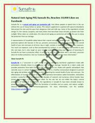 Natural Anti-Aging Pill, Sunsafe Rx, Reaches 10,000 Likes on Facebook.pdf
