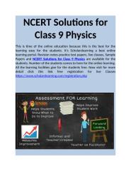 NCERT Solutions for Class 9 Physics.docx