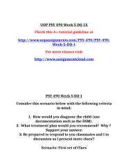 UOP PSY 490 Week 5 DQ 1X.doc