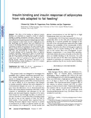 Insulin binding and insulin response of adipocytes from rats adapted to fat feeding.pdf