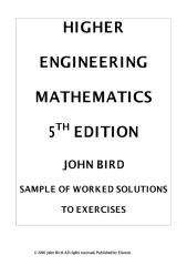 Bird - Higher Engineering Mathematics - 5e - Solutions Manual.pdf